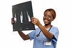 Surgeon Doctor Showing X Ray Stock Photo