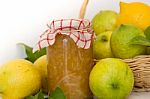 Sweet Lemon Jam From The Organic Garden Stock Photo