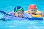 Swimming Kid Stock Photo