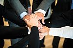 Teamwork - Stack Of Hands Stock Photo