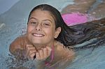 Teenager In The Swimming Pool Stock Photo