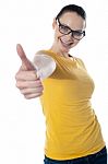 Teenager Showing Thumbs-up Stock Photo