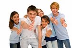 Teenagers Showing Thumbs Up Stock Photo