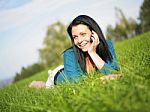 Telephoning Stock Photo