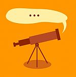 Telescope Icon Stock Photo