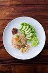 Thai Fried Rice Top View Stock Photo