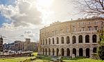 The Ancient Roman Theatre Of Marcellus In Rome Stock Photo