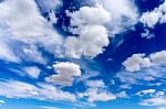 The Blue Sky With Clouds Stock Photo