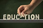 The Education Word Stock Photo
