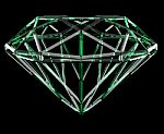 The Green Geometrical Shape Of The Diamond Lattice, Clipping Path Stock Photo