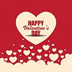 The Happy Valentines Day And Red Background Stock Photo