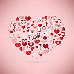 The Heart Valentine's Day, Love Icon Stock Photo