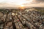 The Helicopter Shot From Dhaka, Bangladesh Stock Photo