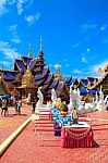 The Most Beautiful Temple In Sukhothai Wat Pipat Mongkol Temple Stock Photo