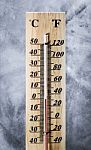 Thermometer On Ice Stock Photo