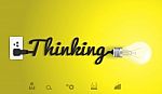 Thinking Concept With Creative Light Bulb Idea Stock Photo
