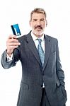 This Is My New Cash Card! Stock Photo
