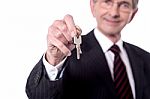 This Is Your New House Key! Stock Photo