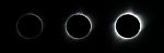 Three Different Exposures Of The Great American Solar Eclipse Stock Photo