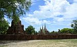 Three Pagodas At Phra Nakhon Si Ayutthaya Stock Photo
