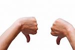 Thumbs Down Stock Photo