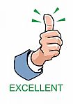 Thumbs Up Of Excellent Stock Photo