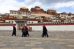 Tibetan Villagers Stock Photo