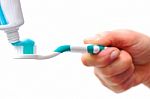 Toothbrush With Toothpaste Stock Photo