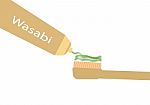Toothbrush With Wasabi Paste Stock Photo