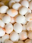 Top View Of Group Boiled Eggs Stock Photo