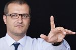 Touch Button Stock Photo