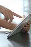Touch Screen Tablet Stock Photo