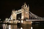 Tower Bridge At Night Stock Photo