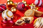 Traditional Christmas Mince Pies Stock Photo