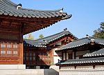 Traditional Korean Style Architecture Stock Photo