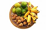 Traditional Tropical Thai Fruit Set Stock Photo