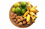 Traditional Tropical Thai Fruit Set Stock Photo