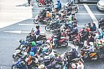 Traffic Jam In Bangkok Stock Photo