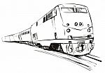 Train Sketch Style Stock Photo