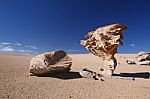 Tree Rock In Bolivia Stock Photo
