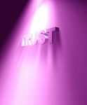 Trust Word On Pink Background Stock Photo