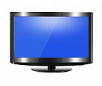 TV Flat Screen Stock Photo
