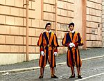 Two Swiss Guards Stock Photo