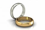 Two Wedding Rings Stock Photo