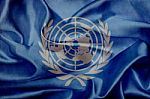 United Nations Grunge Waving Flag Stock Photo