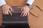 Using Laptop Stock Photo