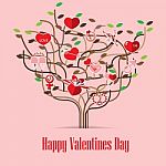 Valentine Love Icon Tree Stock Photo
