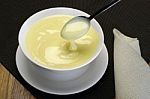Vanilla Cream In Bowl Stock Photo