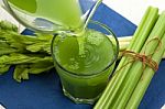 Vegetable Juice With Celery Stock Photo