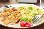 Vegetarian Spaghetti Stock Photo